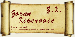 Zoran Kiperović vizit kartica